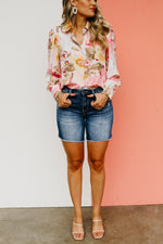 Vervet Denim | The Loretta Mid Rise Midi Shorts