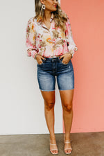 Vervet Denim | The Loretta Mid Rise Midi Shorts