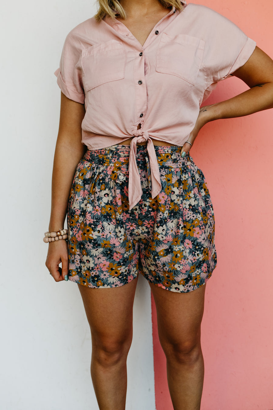 The Skye Floral Belted Balloon Shorts - FINAL SALE