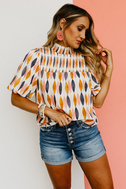 The Francis Smocked Puff Sleeve Top
