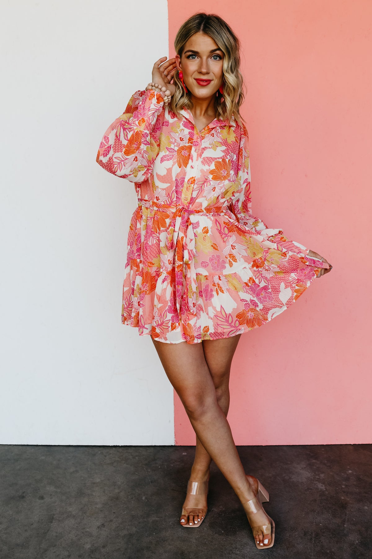 The Pedro Floral Tie Waist Mini Dress - FINAL SALE