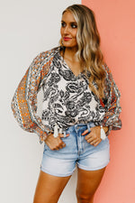 The Rayan Tassel Tie Paisley Print Blouse
