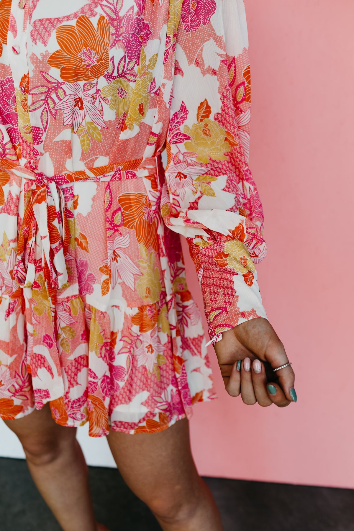 The Pedro Floral Tie Waist Mini Dress - FINAL SALE