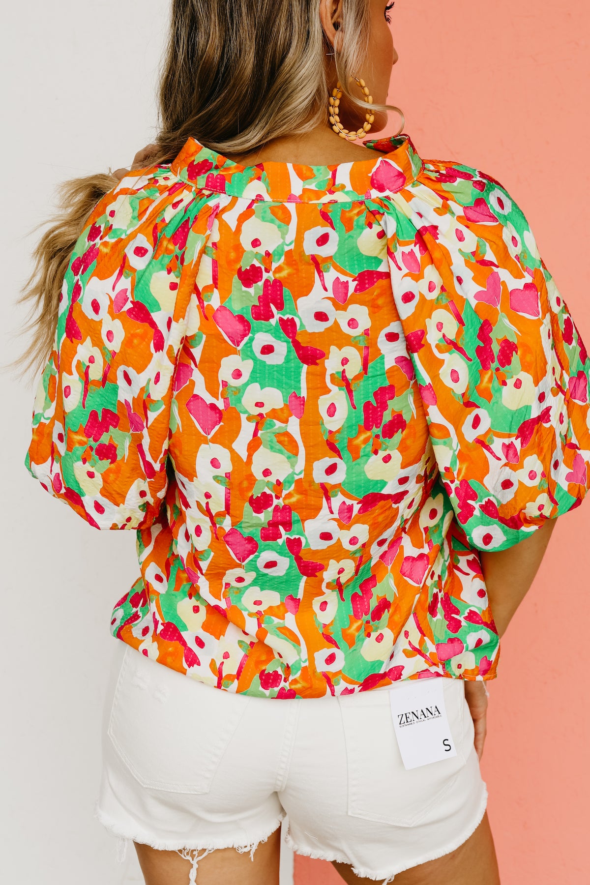 The Marcelo Puff Sleeve Floral Blouse  - FINAL SALE