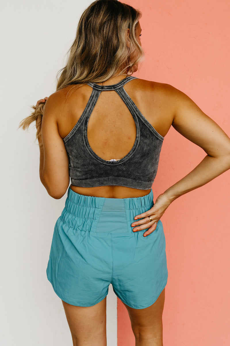 The Brylee Ribbed Snap Crop Top