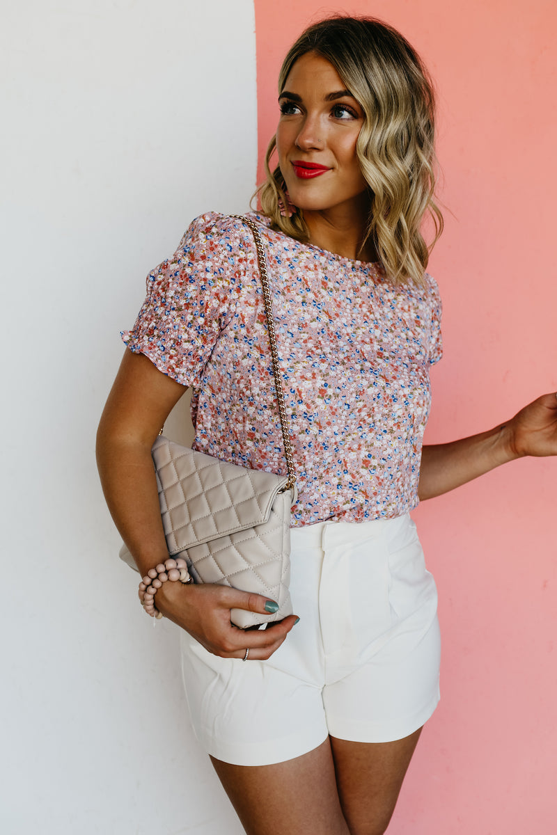 The Mack Floral Cinched Sleeve Blouse - FINAL SALE