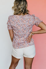 The Mack Floral Cinched Sleeve Blouse - FINAL SALE