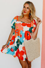 The Jasiah Floral Square Neck Mini Dress