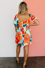 The Jasiah Floral Square Neck Mini Dress