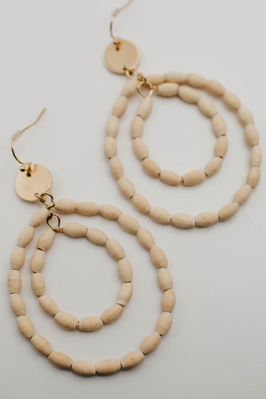 The Aliza Wood Bead Earring