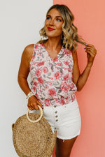 The Selah Surplice Floral Tank Top - FINAL SALE