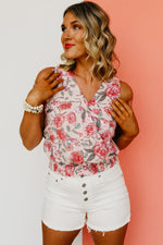 The Selah Surplice Floral Tank Top - FINAL SALE