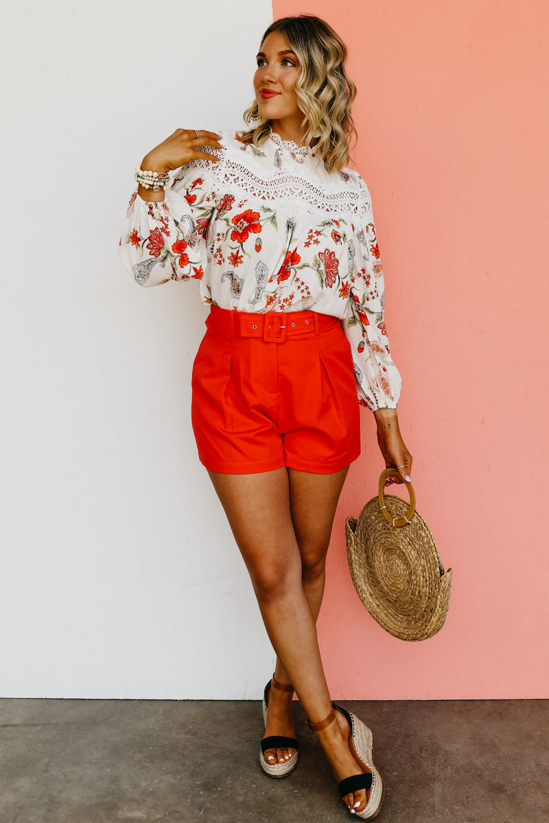 The Willa Lace Detail Paisley Print Blouse - FINAL SALE