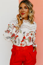 The Willa Lace Detail Paisley Print Blouse - FINAL SALE