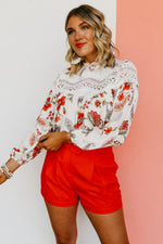 The Willa Lace Detail Paisley Print Blouse - FINAL SALE