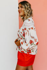The Willa Lace Detail Paisley Print Blouse - FINAL SALE