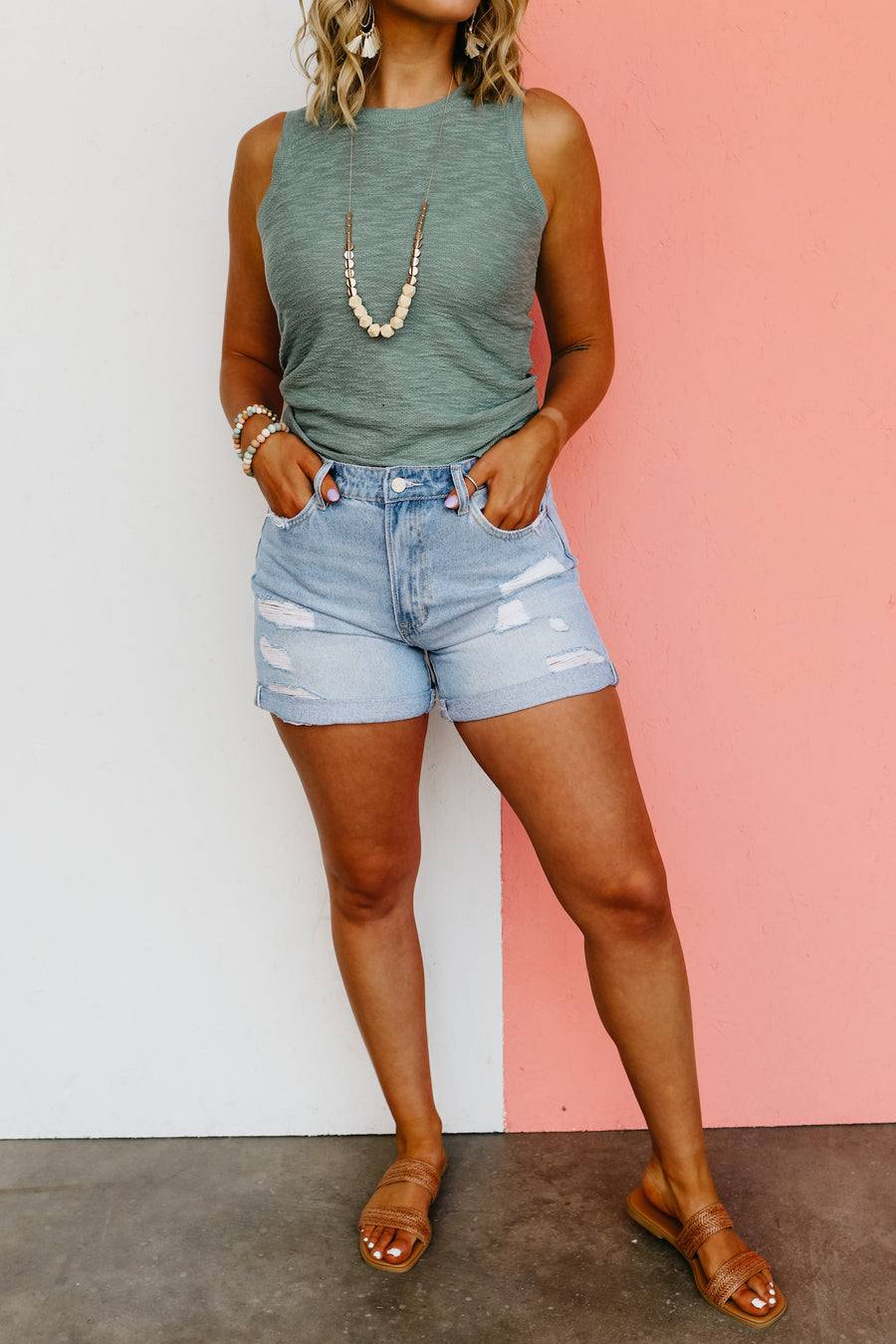 Vervet Denim | The Rebecca Distressed Cuff Boyfriend Shorts - FINAL SALE