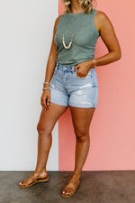 Vervet Denim | The Rebecca Distressed Cuff Boyfriend Shorts - FINAL SALE