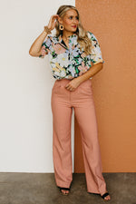 The Kailua Floral Half Button Blouse