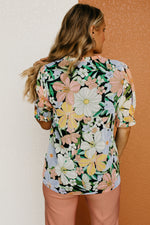 The Kailua Floral Half Button Blouse
