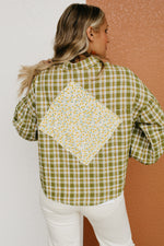 The Alena Mixed Media Floral Button Down Shirt