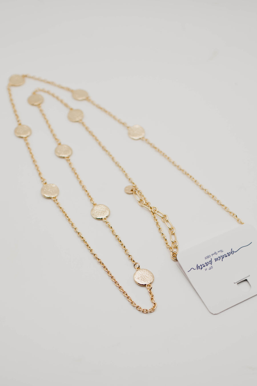 The Maxwell Hammered Coin Longline Necklace