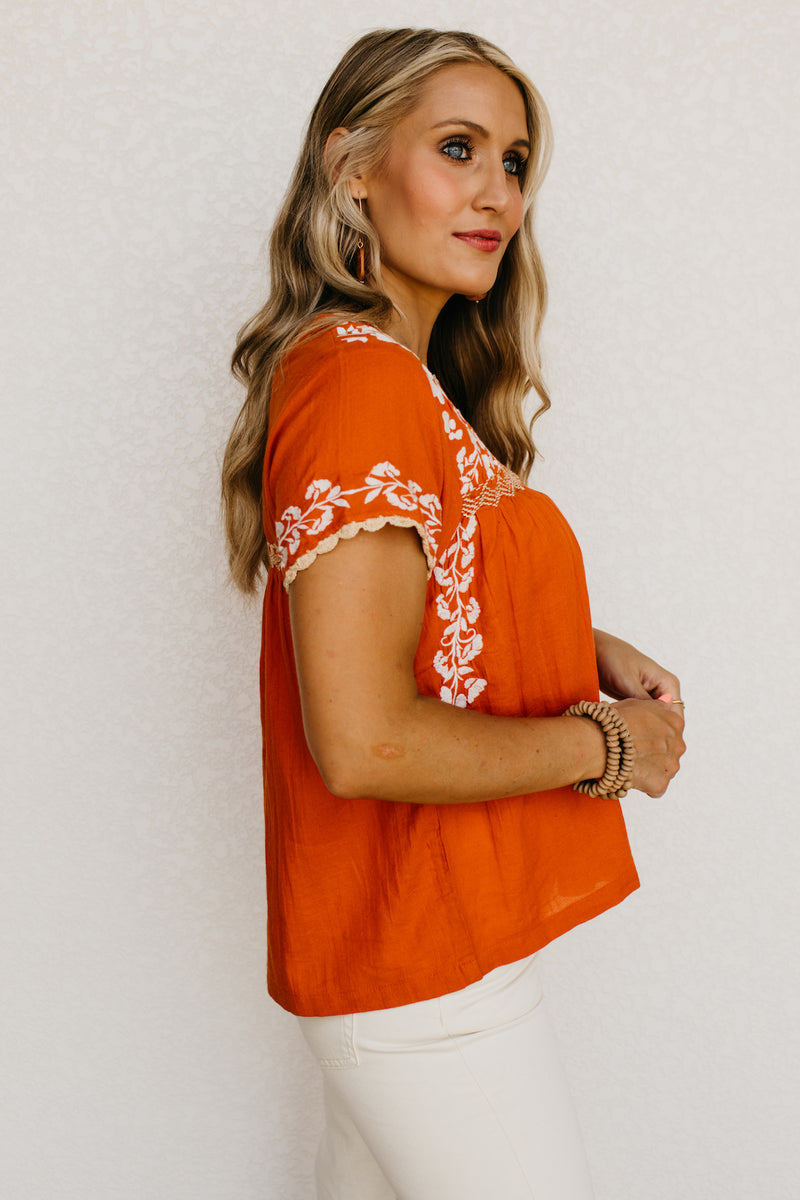 The Emberly Floral Embroidered Top