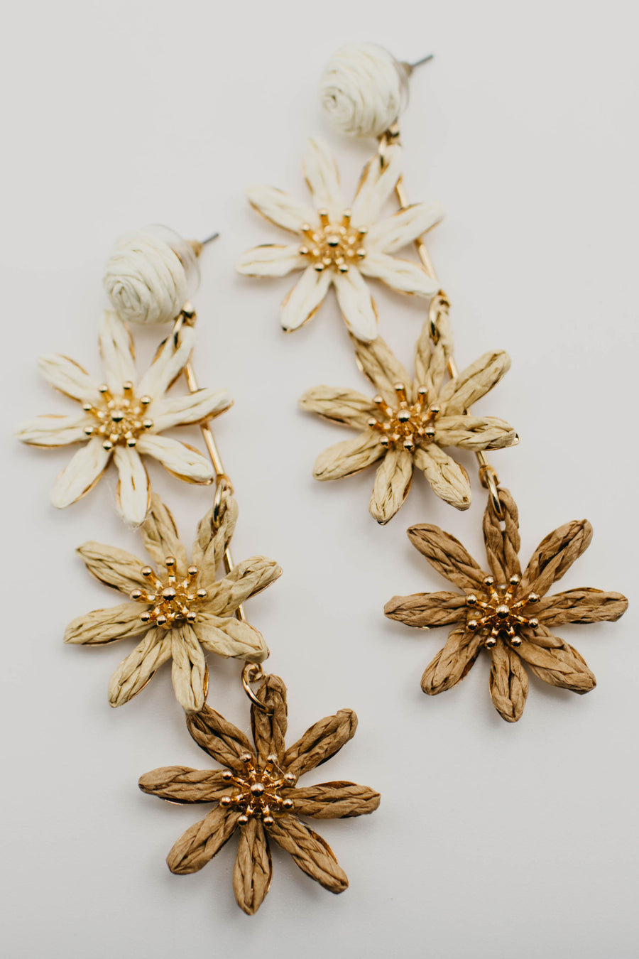 The Sammie Weave Triple Intricate Flower Dangle Earring