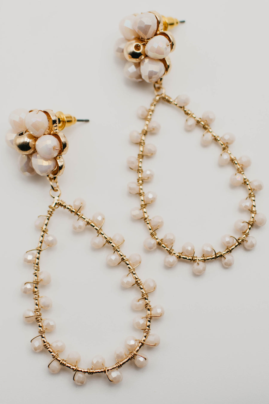 The Missy Floral Bead Hoop Earring