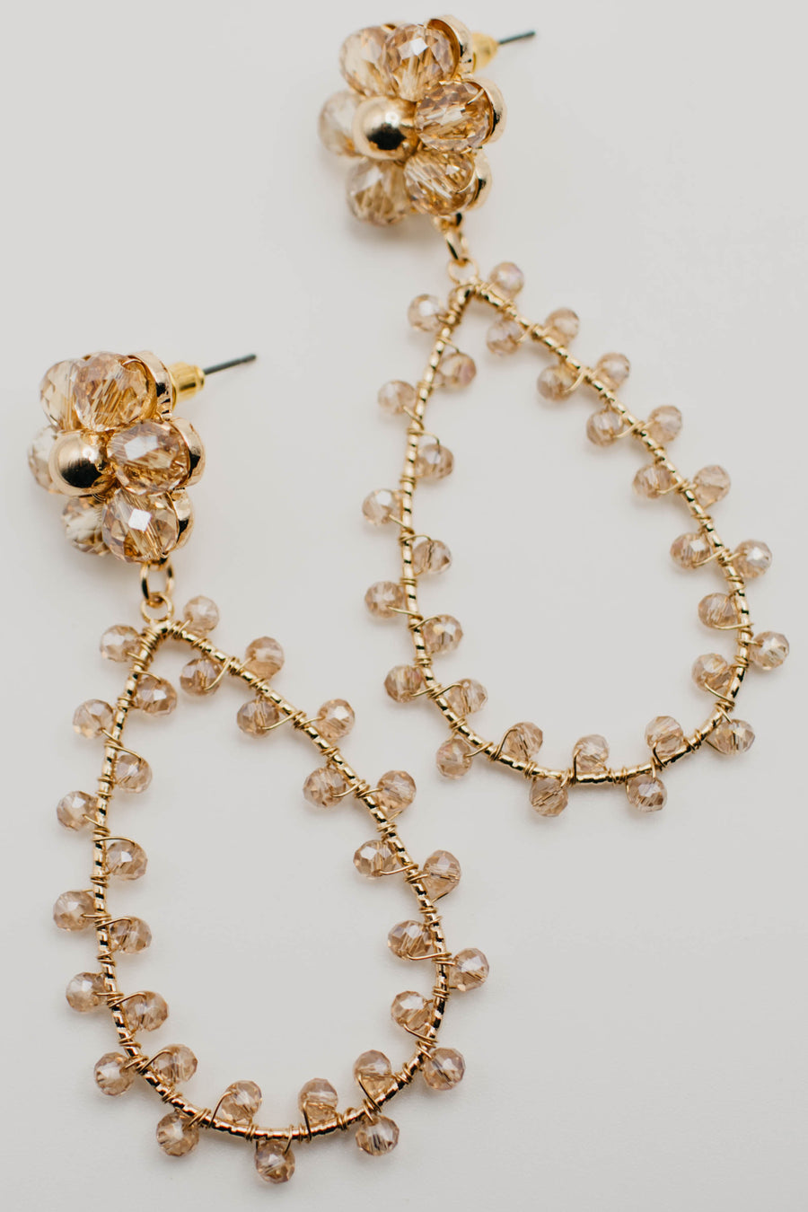 The Missy Floral Bead Hoop Earring