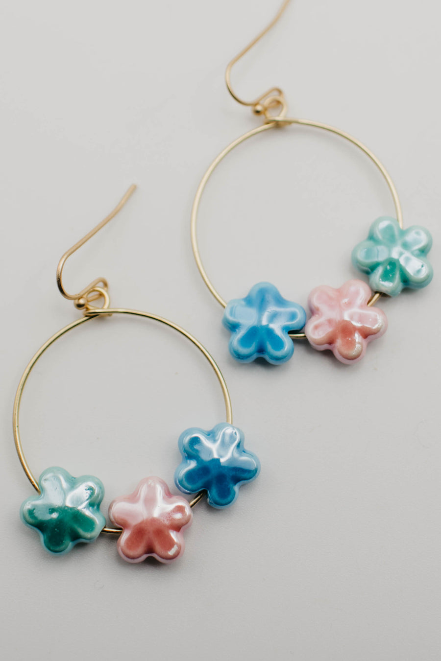 The Sherri Floral Hoop Earring