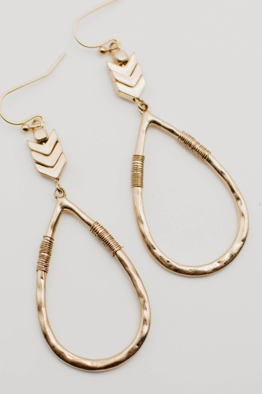 The Lacie Hammered Teardrop Earring