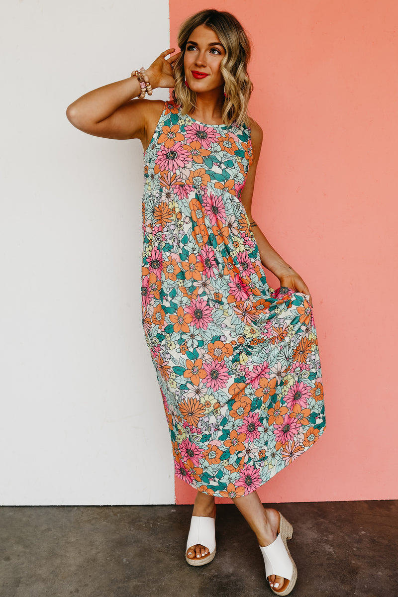The Harley Floral Maxi Tank Dress - FINAL SALE
