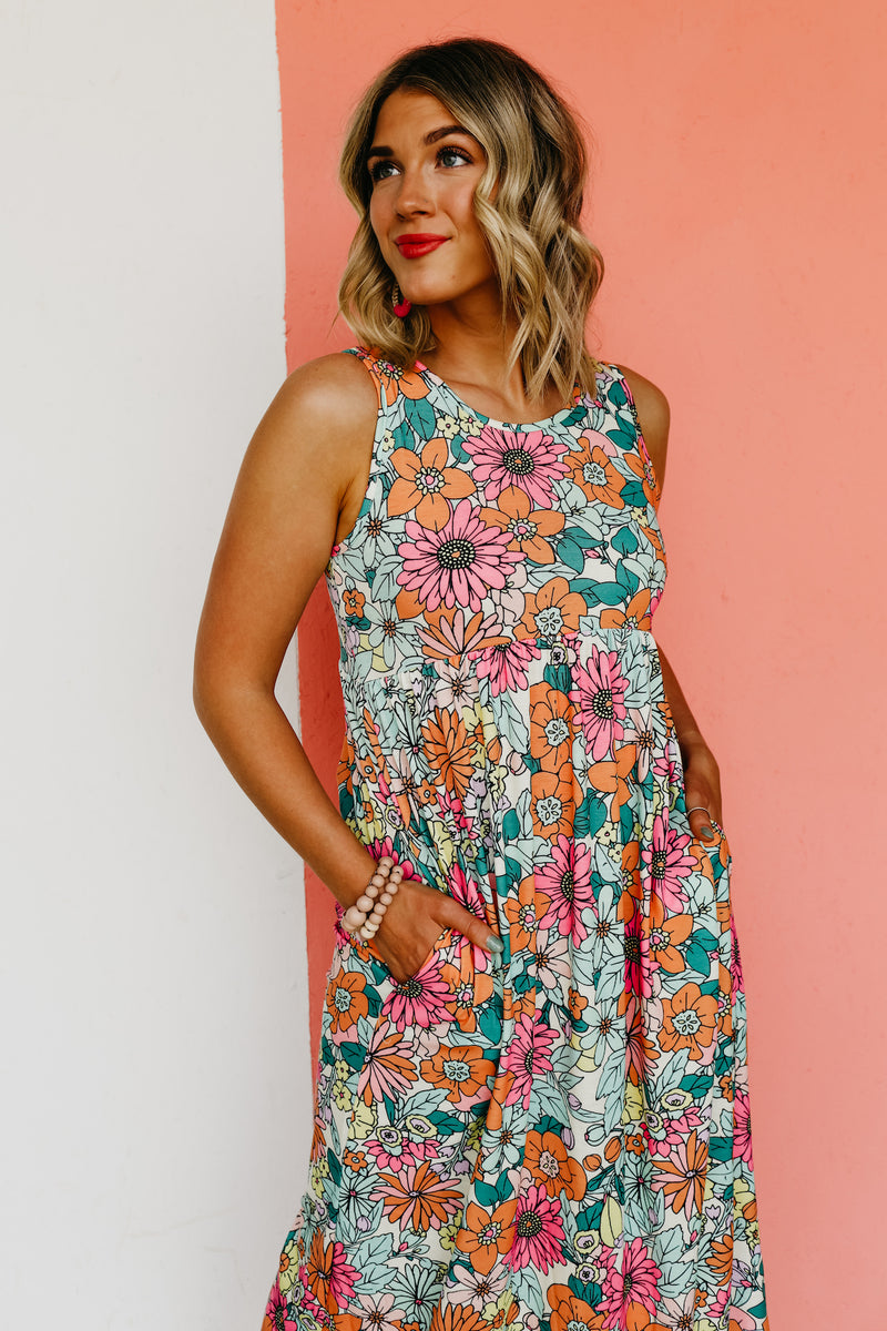 The Harley Floral Maxi Tank Dress - FINAL SALE