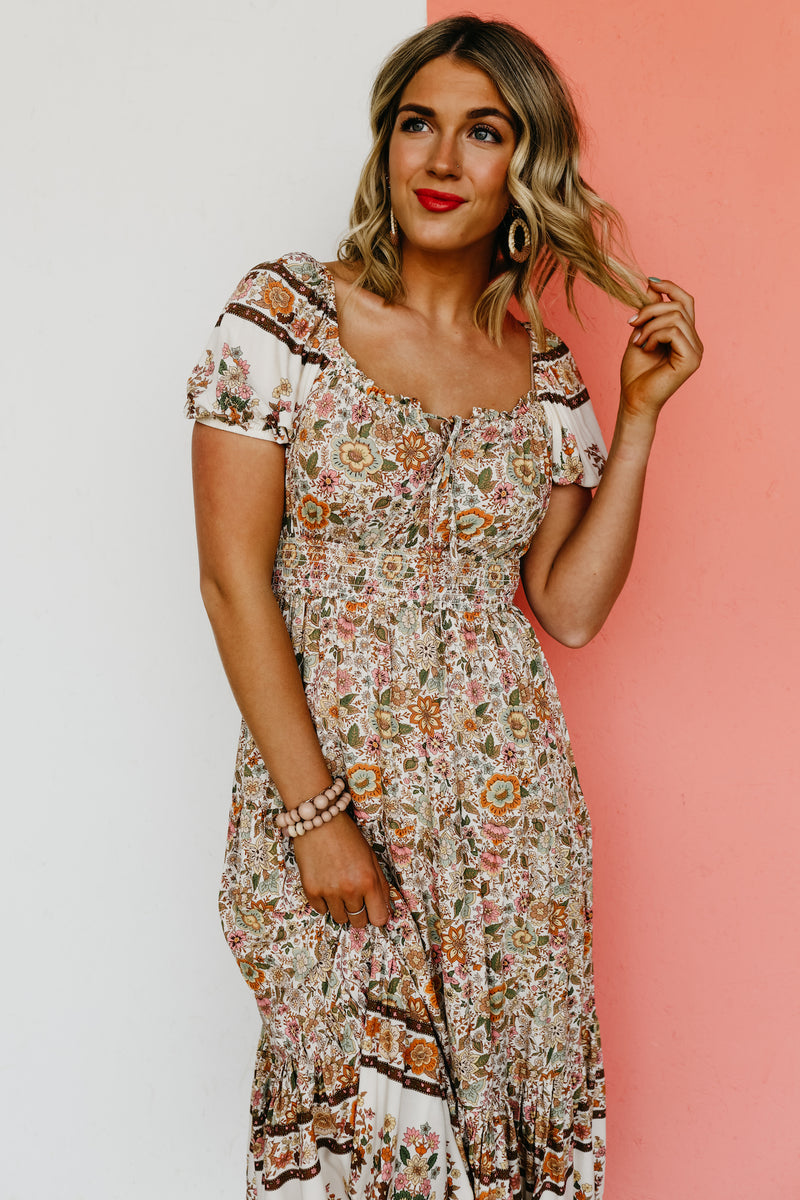 The Helen Floral Print Midi Dress - FINAL SALE