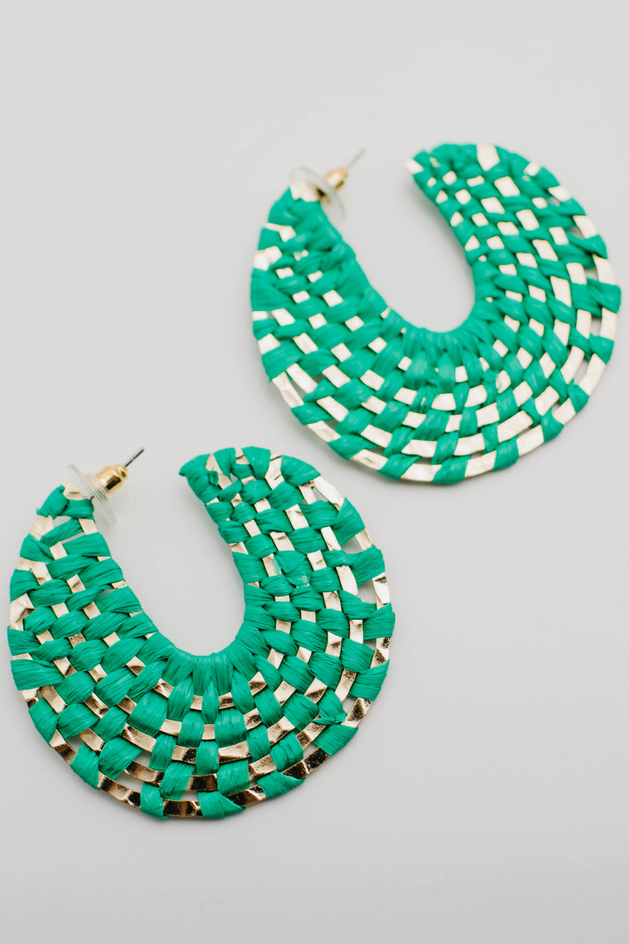 The Gertie Woven Rattan Hoop Earring