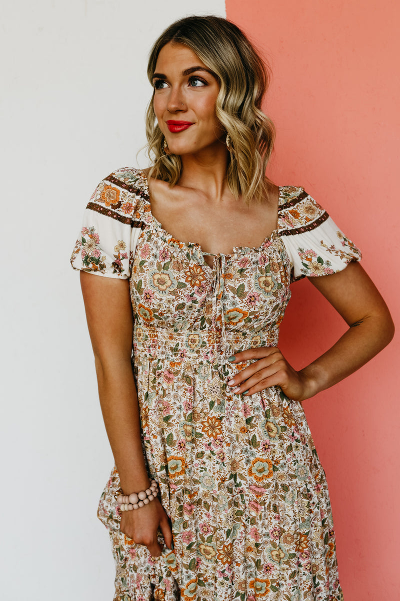 The Helen Floral Print Midi Dress - FINAL SALE