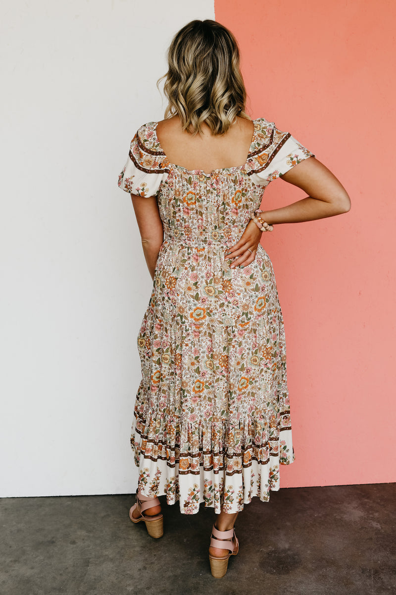 The Helen Floral Print Midi Dress - FINAL SALE