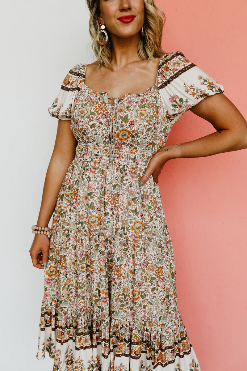The Helen Floral Print Midi Dress - FINAL SALE