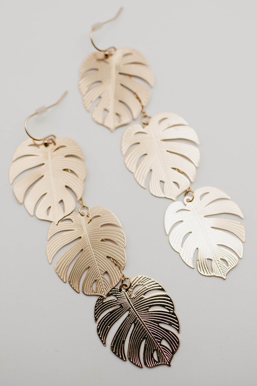 The Tate Triple Monstera Earring