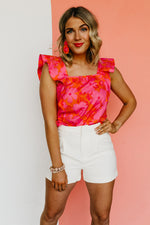 The Lawson Floral Flutter Sleeve Blouse - FINAL SALE