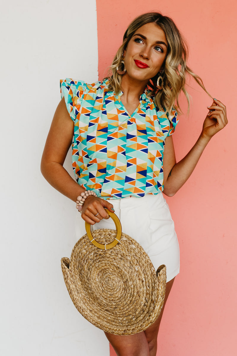 The Aylin Double Ruffle Sleeve Blouse - FINAL SALE