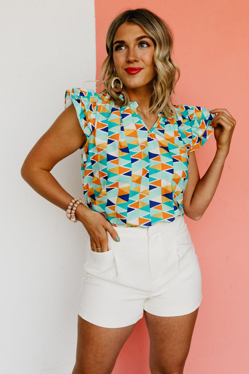 The Aylin Double Ruffle Sleeve Blouse - FINAL SALE