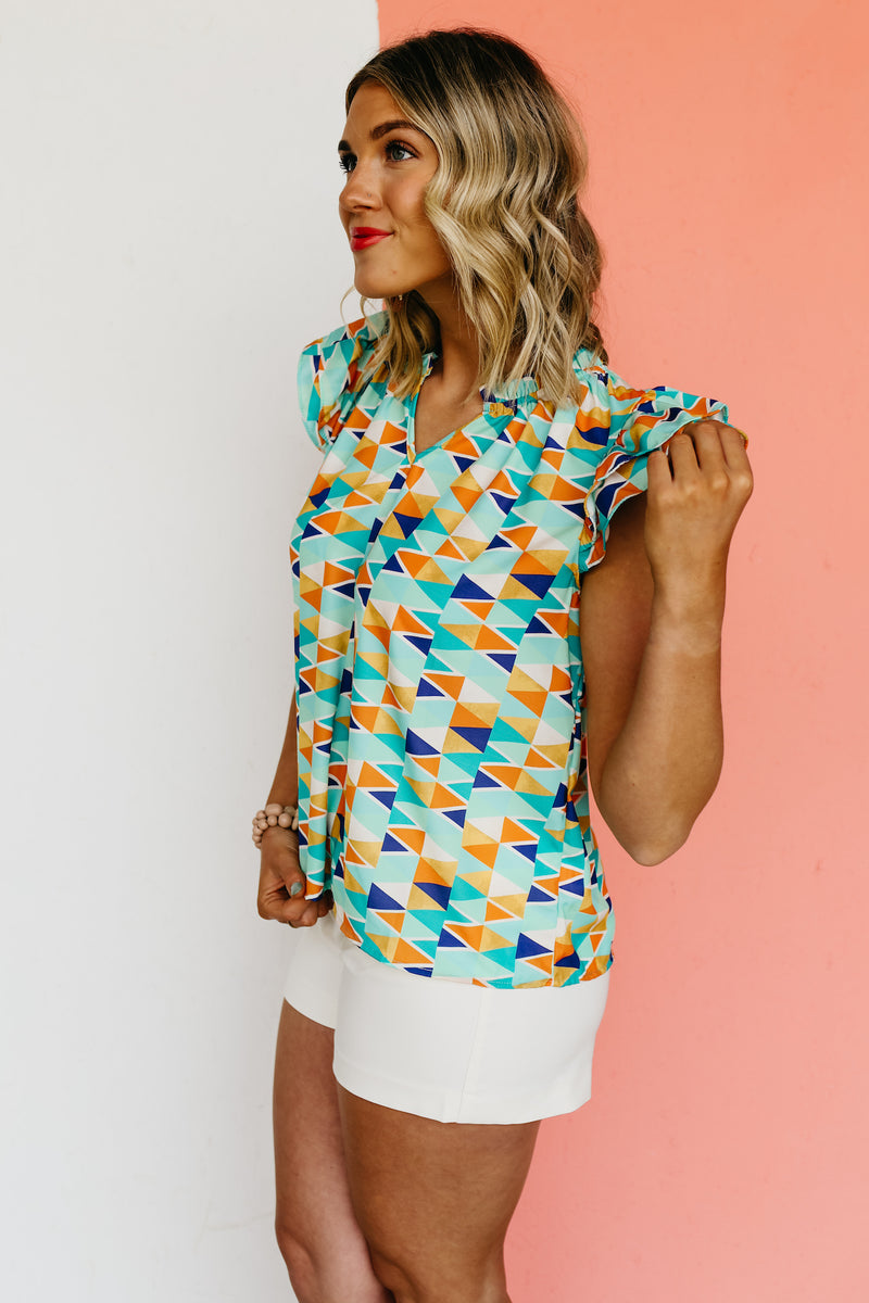 The Aylin Double Ruffle Sleeve Blouse - FINAL SALE