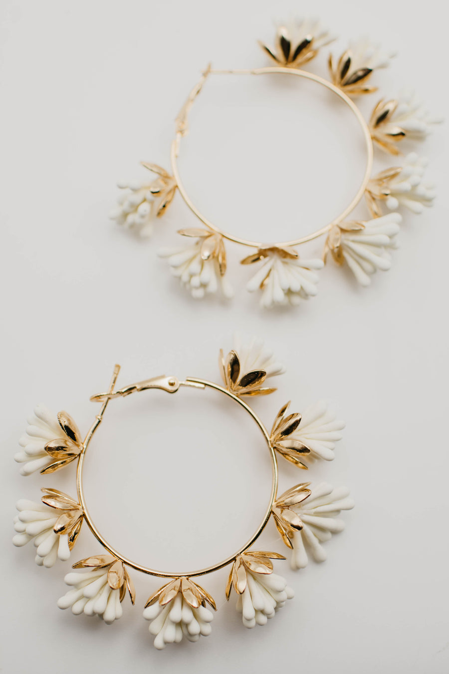 The Everett Floral Hoop Earring