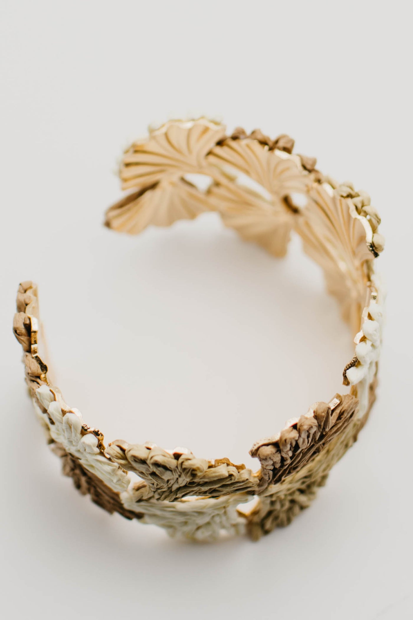 The Jamie Raffia Leaf Cuff Bracelet