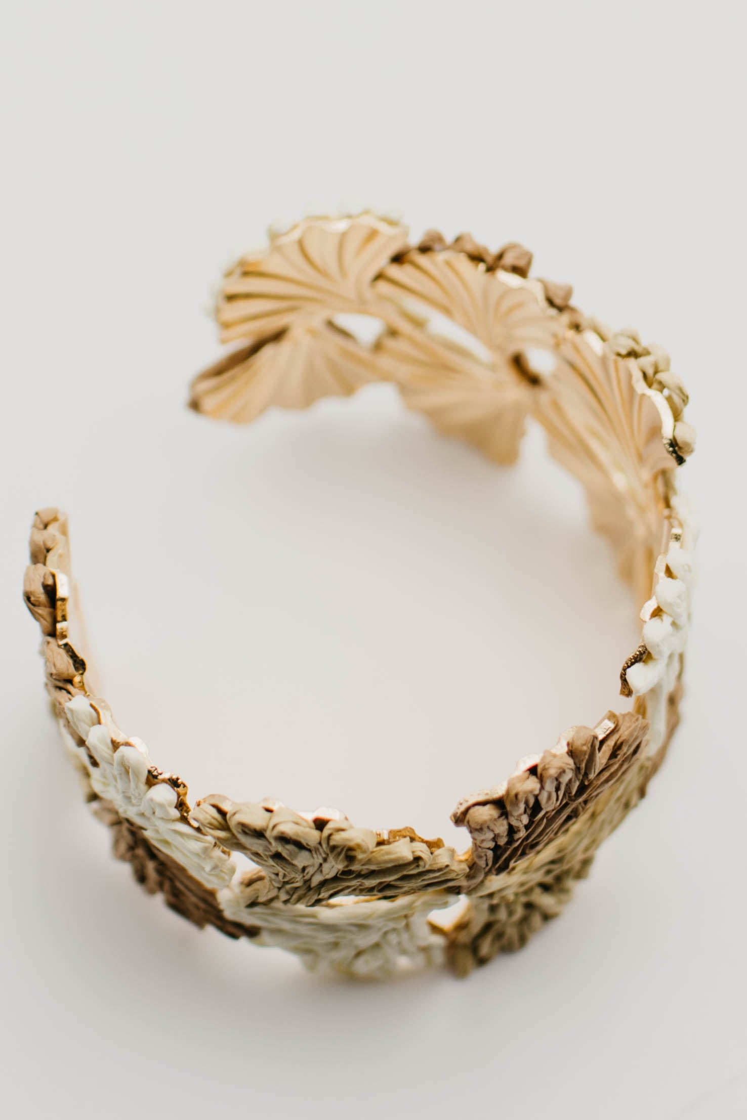 The Jamie Raffia Leaf Cuff Bracelet