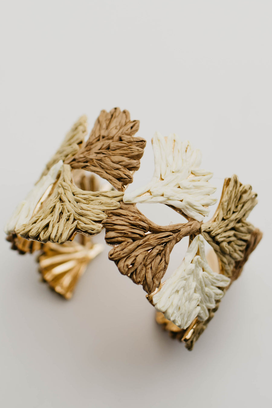 The Jamie Raffia Leaf Cuff Bracelet