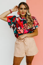 The Henrietta Ruffle Neck Woven Top - FINAL SALE
