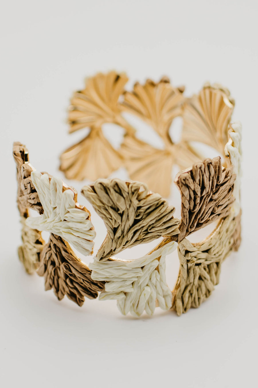The Jamie Raffia Leaf Cuff Bracelet